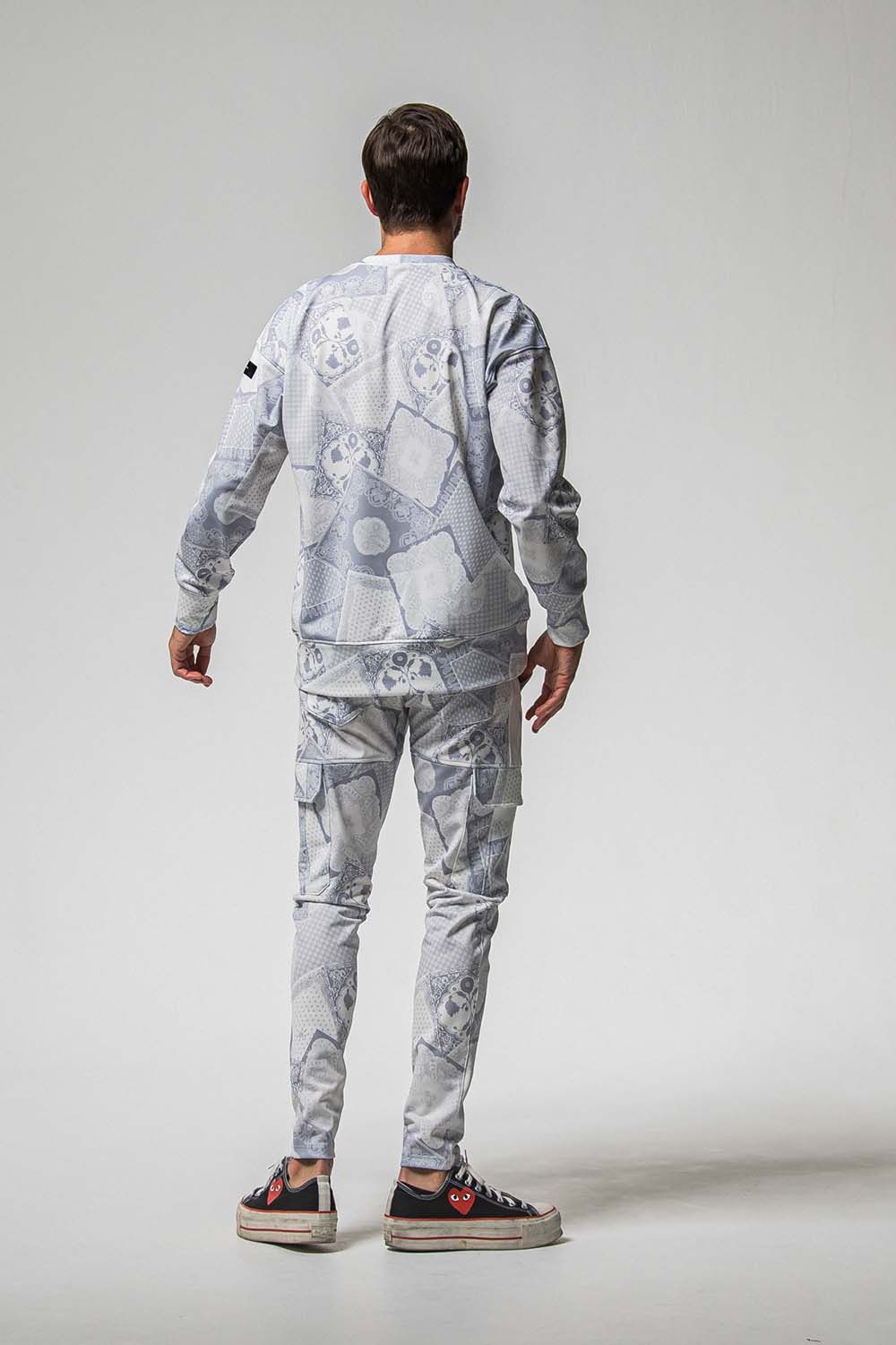 PAISLEY BACK FLEECE DROP TRINER / ペイズリー バック フリース ドロップ トレーナー