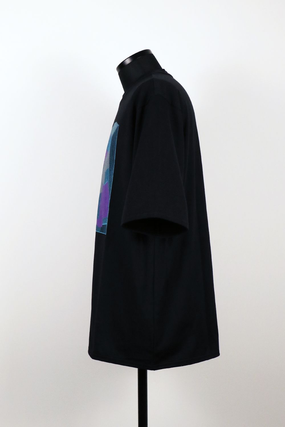 40/2 ORGANIC COTTON KNIT CREW NECK PRINT TEE "FINE LINES" / オーガニックコットン26G天竺 クルーネック プリントTシャツ