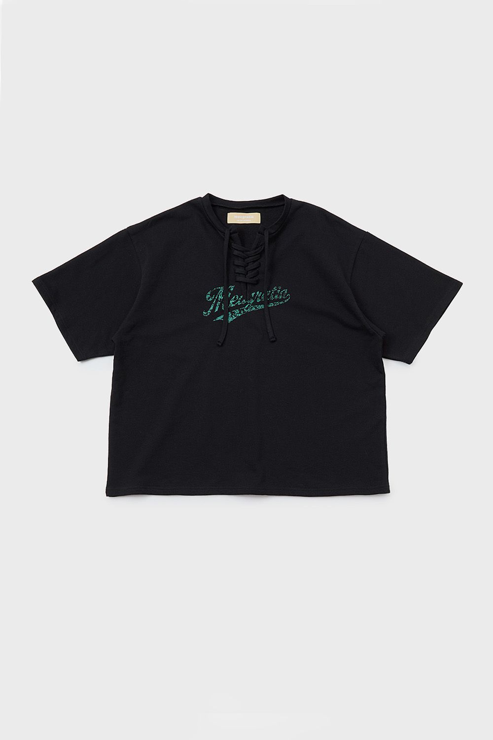 Lace up sweater Tee / レースアップ スウェット Tシャツ
