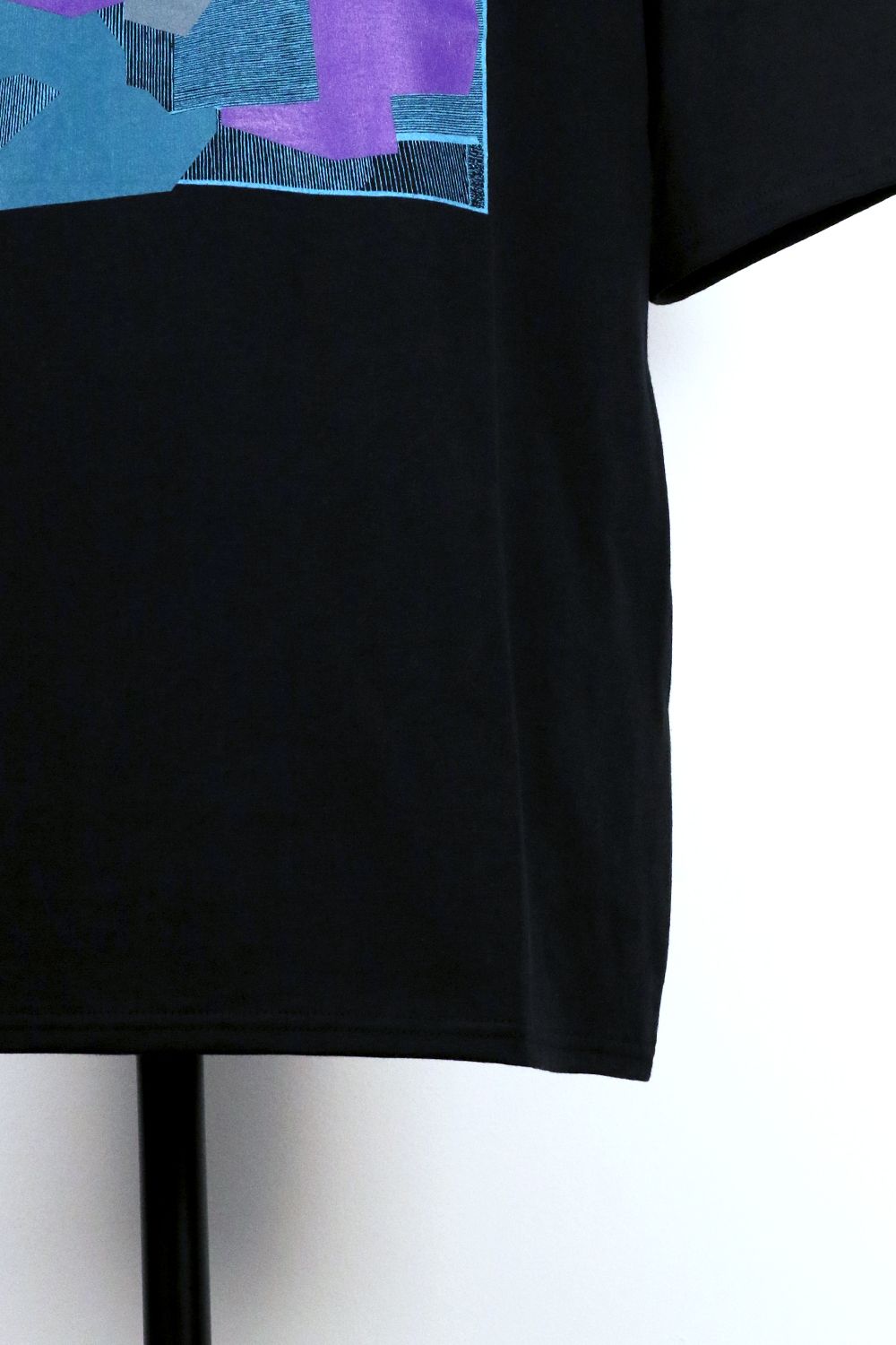 40/2 ORGANIC COTTON KNIT CREW NECK PRINT TEE "FINE LINES" / オーガニックコットン26G天竺 クルーネック プリントTシャツ