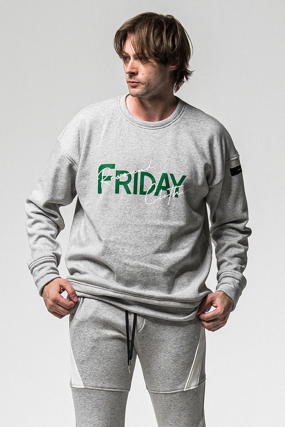 FRIDAY OLD LOGO VELOURS FLEECE TRINER / FRIDAYコラボ オールドロゴ 裏ベロアフリーストレーナー