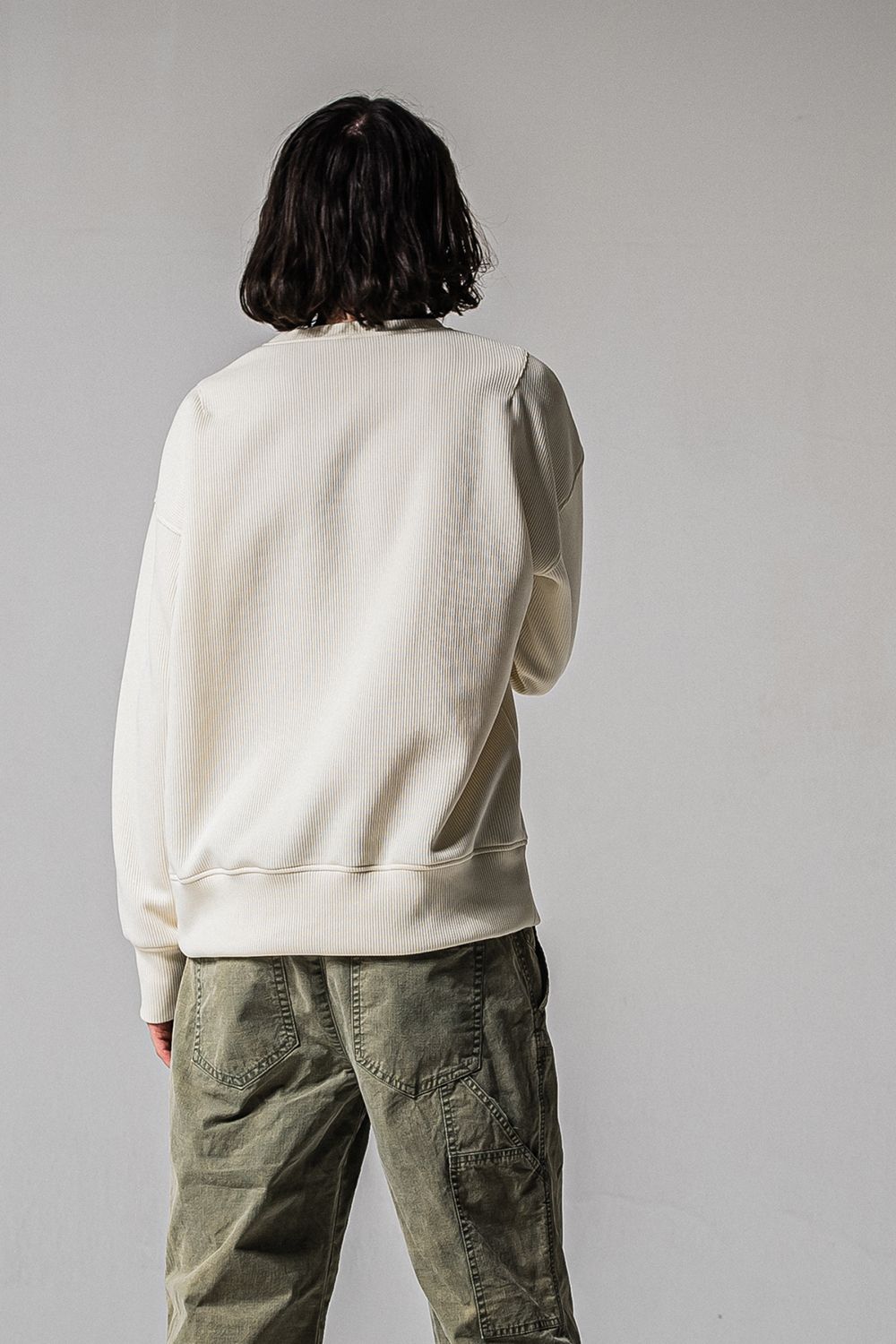 AZE MILITARY DROP TRAINER / 畔編み ミリタリー ドロップ トレーナー