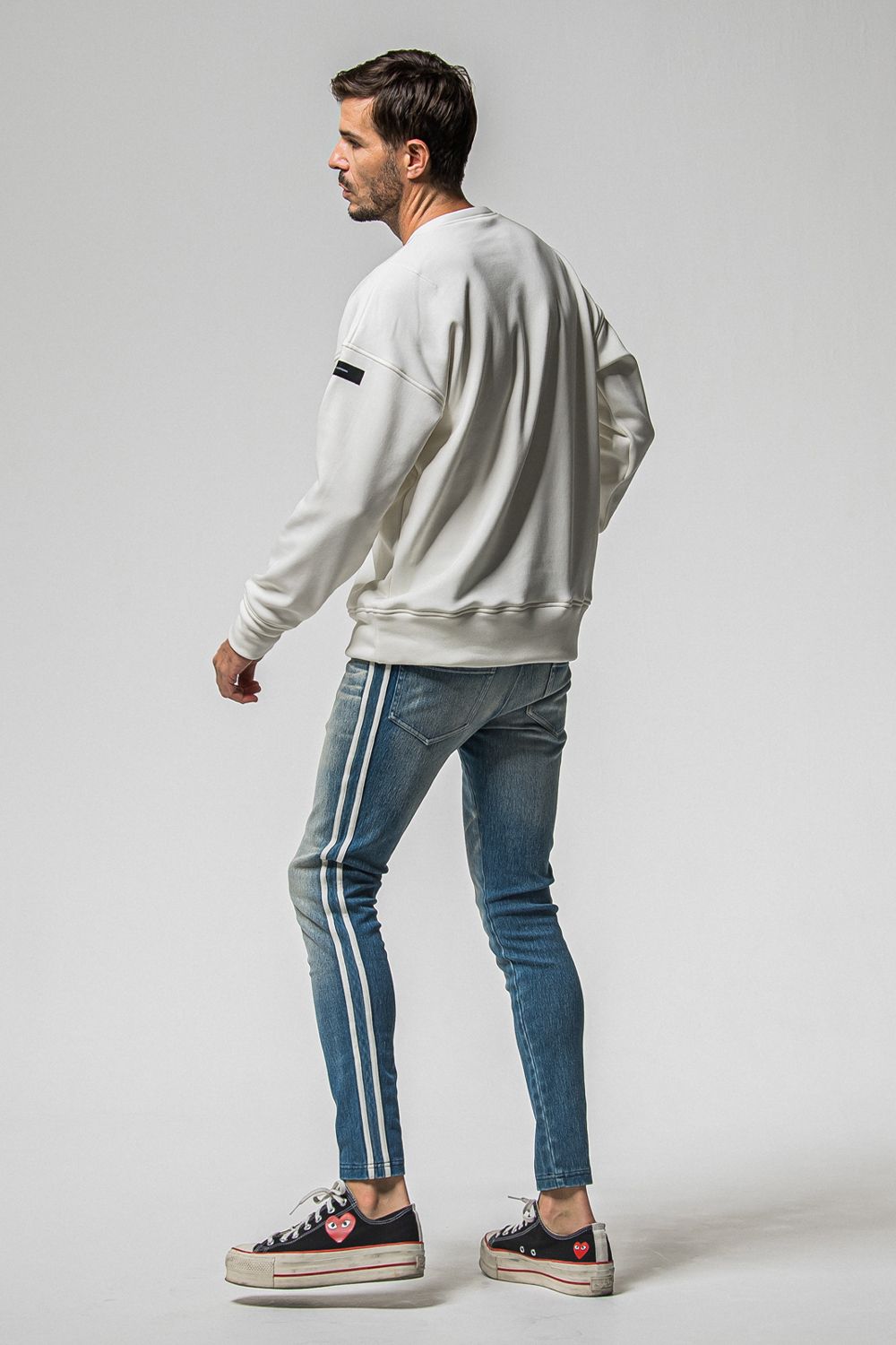 FRIDAY OLD LOGO VELOURS FLEECE TRINER / FRIDAYコラボ オールドロゴ 裏ベロアフリーストレーナー