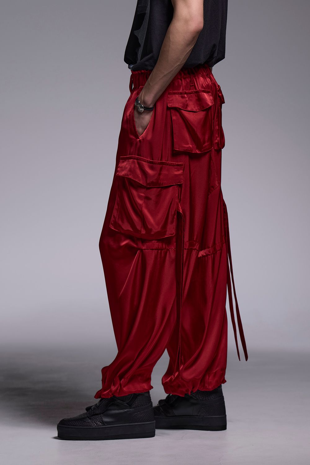 Satin Cargo Pants / サテン カーゴパンツ