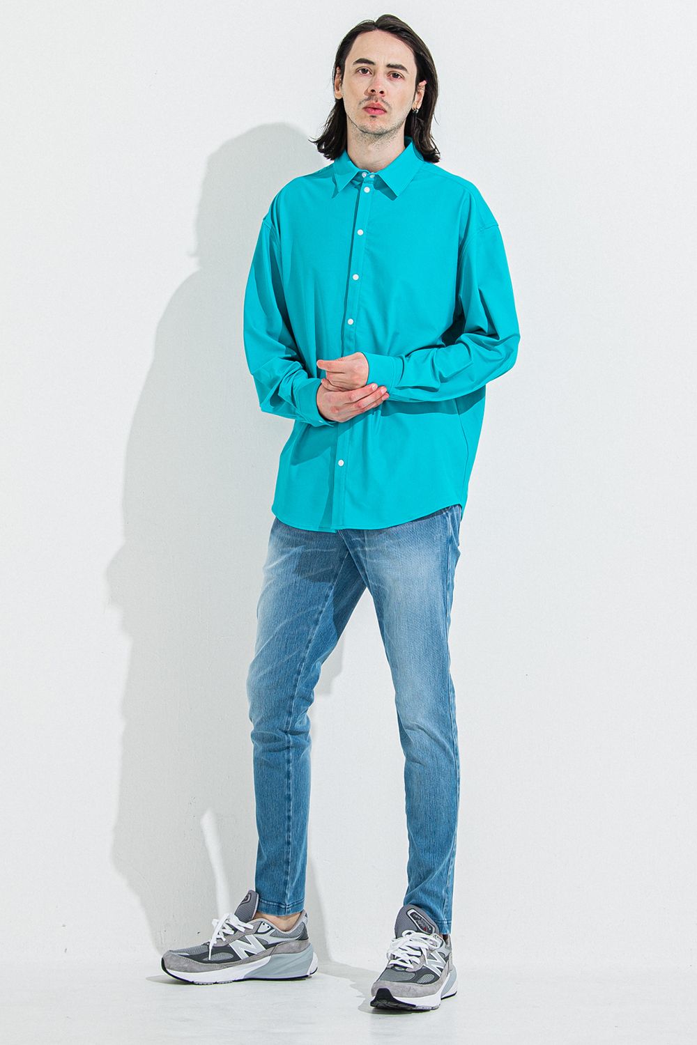 DENIM JERSEY CHRIS EASY TUCK PT / デニム ジャージ クリス イージー タック パンツ