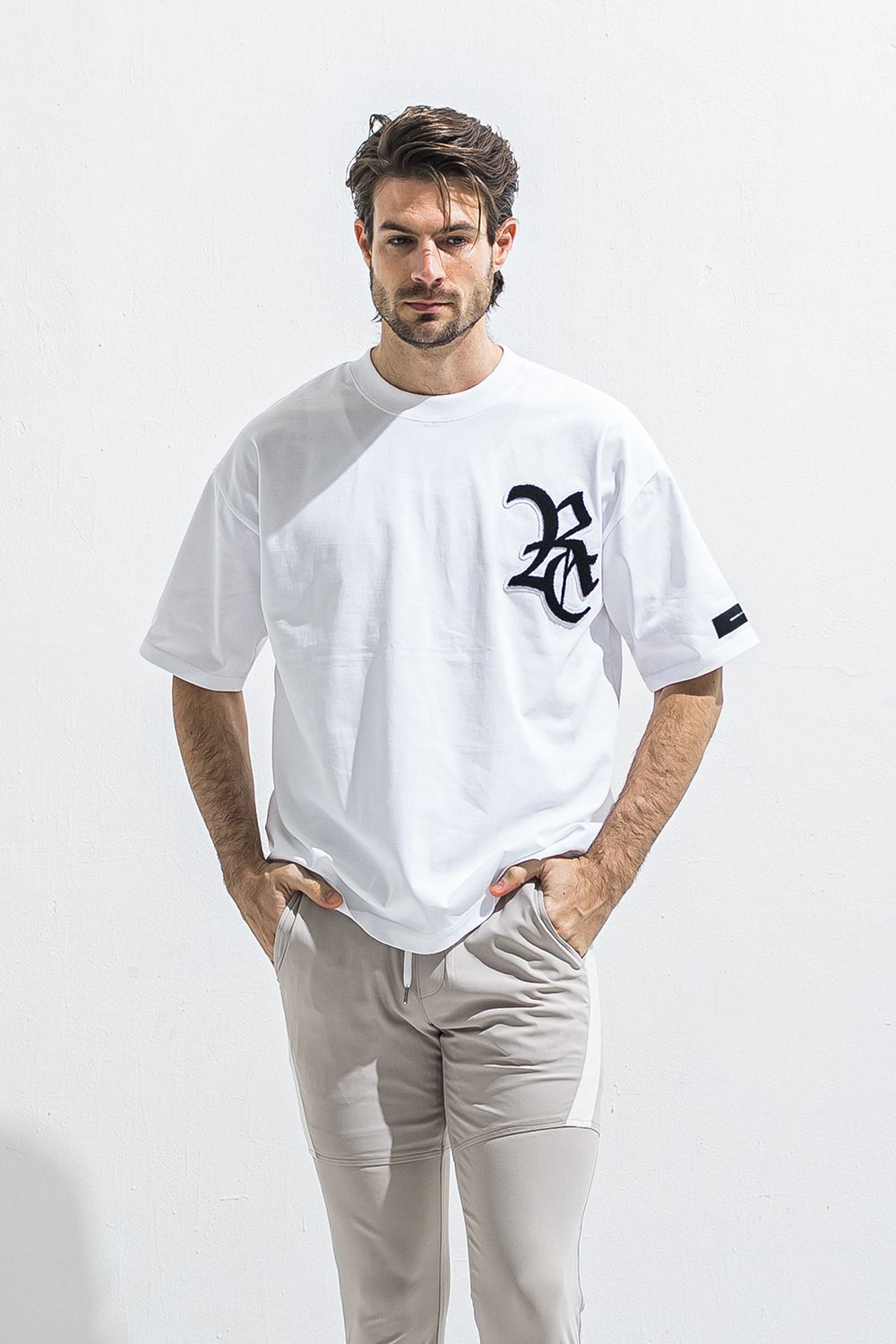 RC OVER TEE / RCロゴ サガラ刺繍ワッペン オーバー Tシャツ