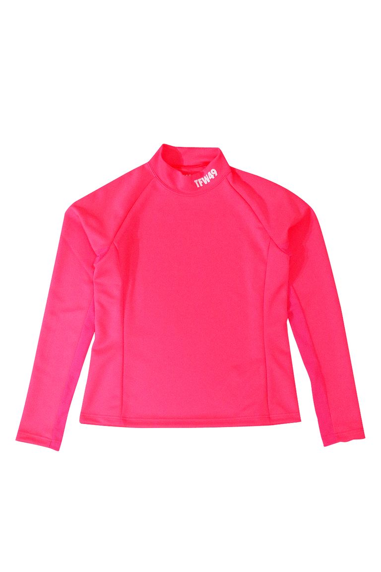 TFW49 - SLEEVE MESH MOCK NECK T LADY