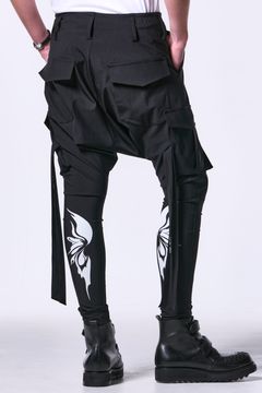 High Tension Jersey Sarrouel Cargo / ハイテンションジャージ サルエルカーゴパンツ（プリントあり）