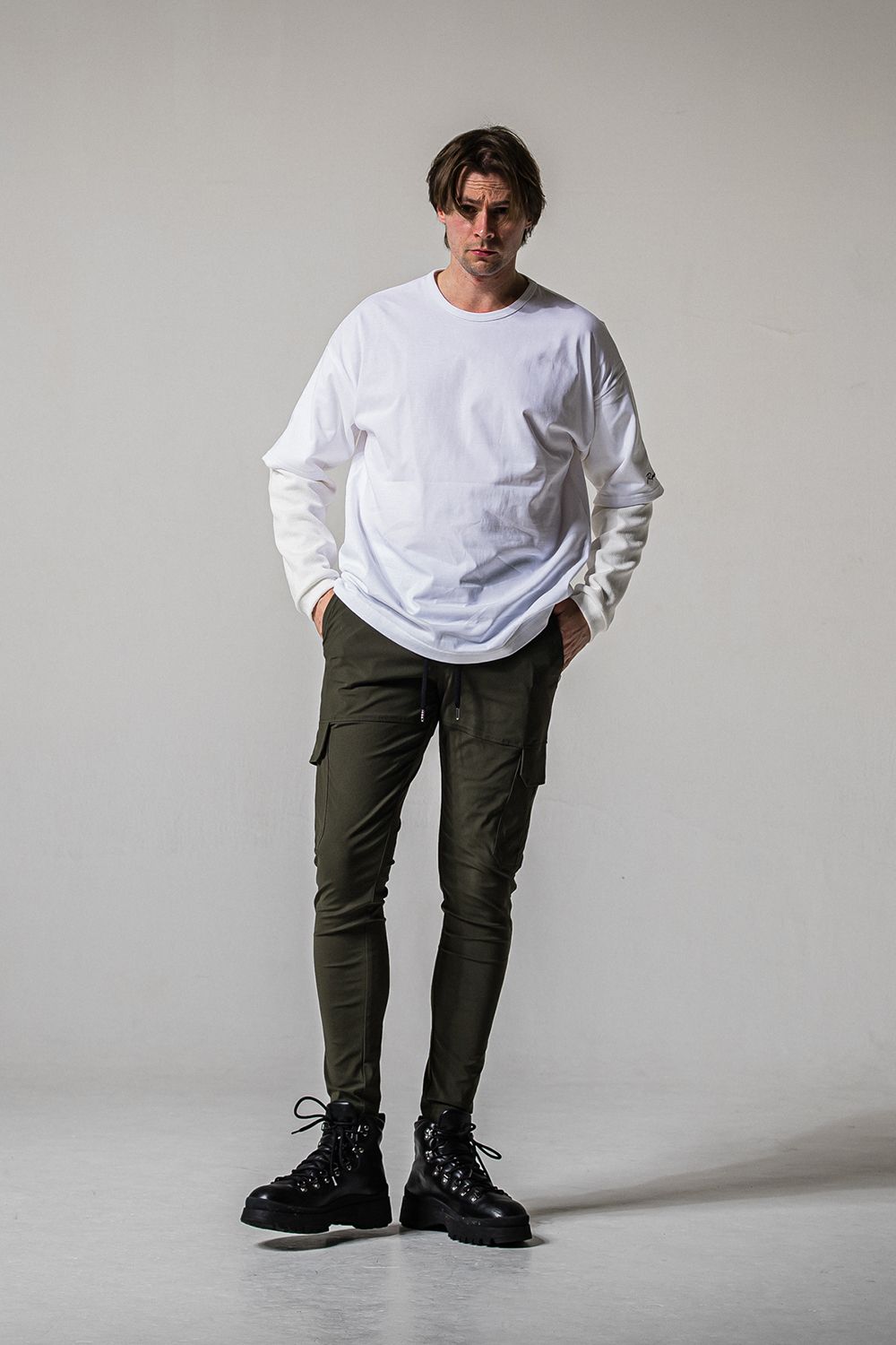 FAKE LAYERED WAFFLE LONG SLEEVE / フェイクレイヤード ワッフル ロングスリーブ