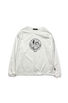 ORG/CO L/S T SMILE / オーガニックコットン スマイルプリント ロングスリーブ Tシャツ