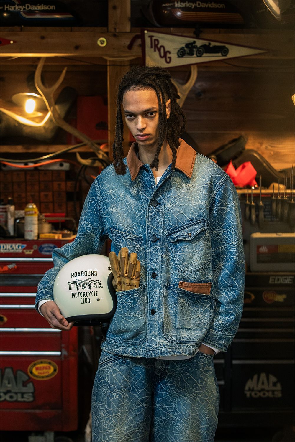 SPIDER JAQ DENIM JKT / スパイダー ジャガード デニム ジャケット