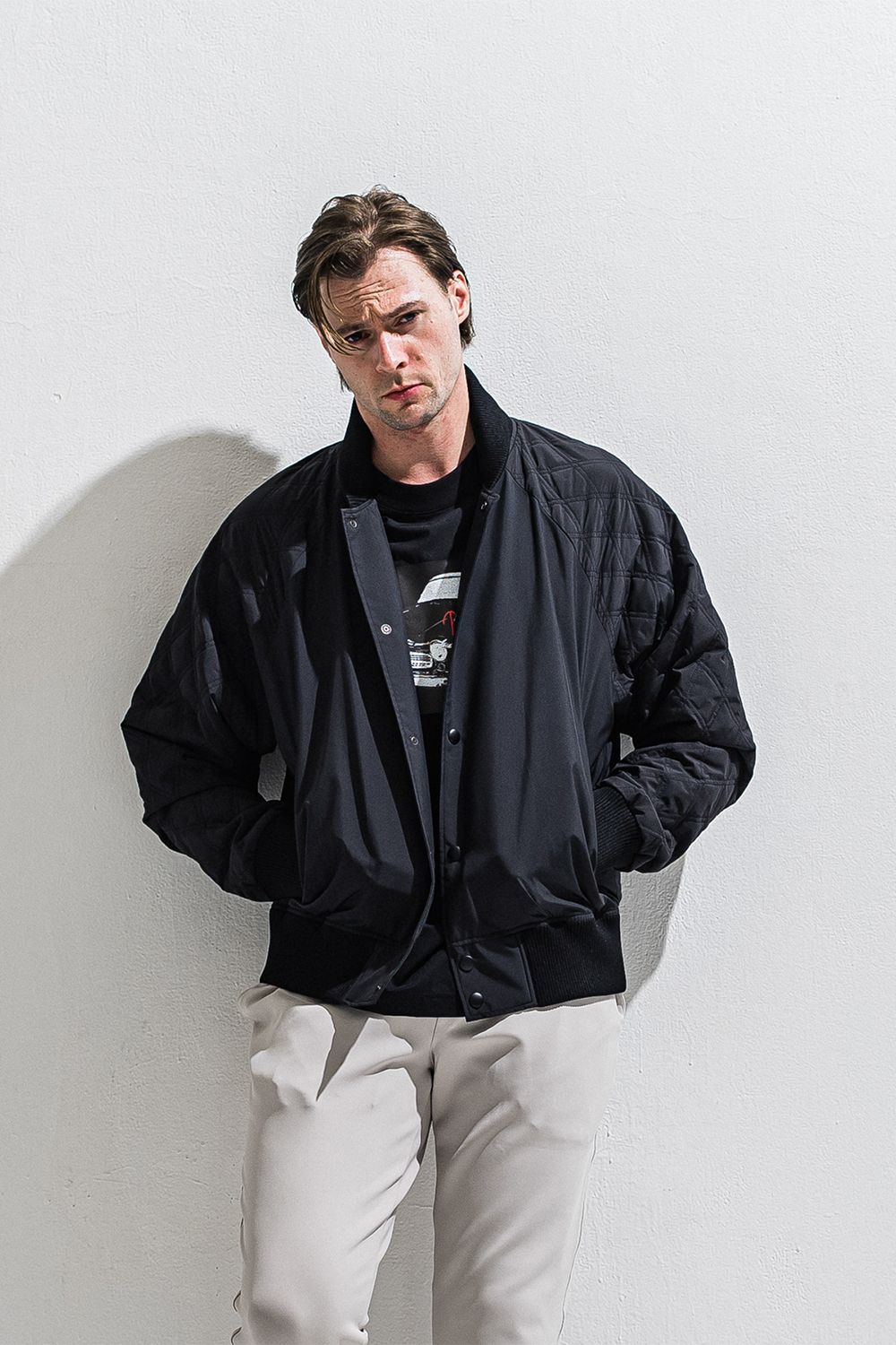 PB Varsity jacket / ラグランスリーブ キルティング バーシティージャケット