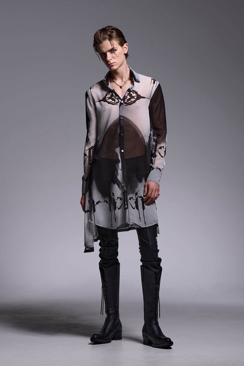 Decorative YOURYU Flare Shirt / デコラティブ楊柳 フレアシャツ