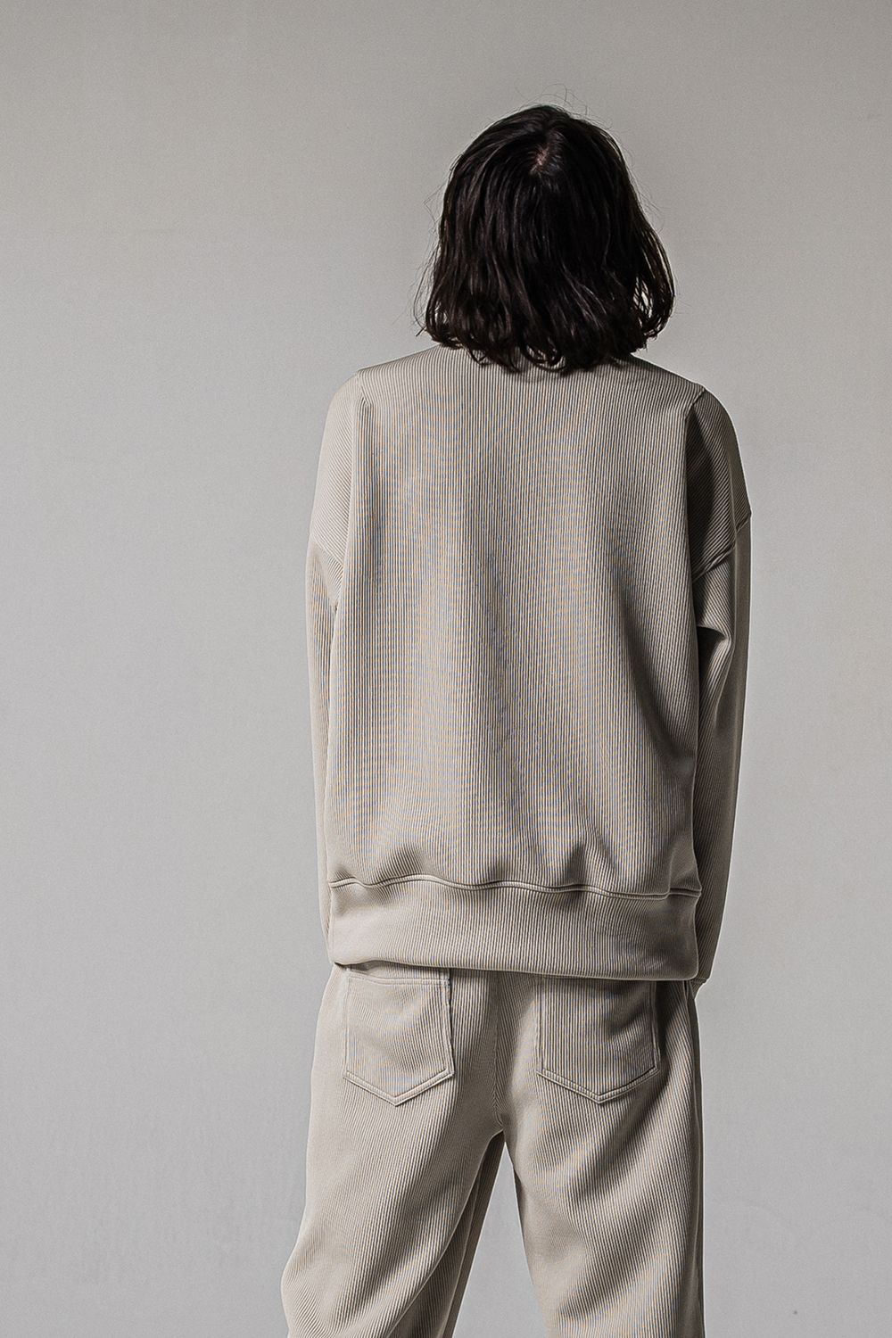 AZE MILITARY DROP TRAINER / 畔編み ミリタリー ドロップ トレーナー