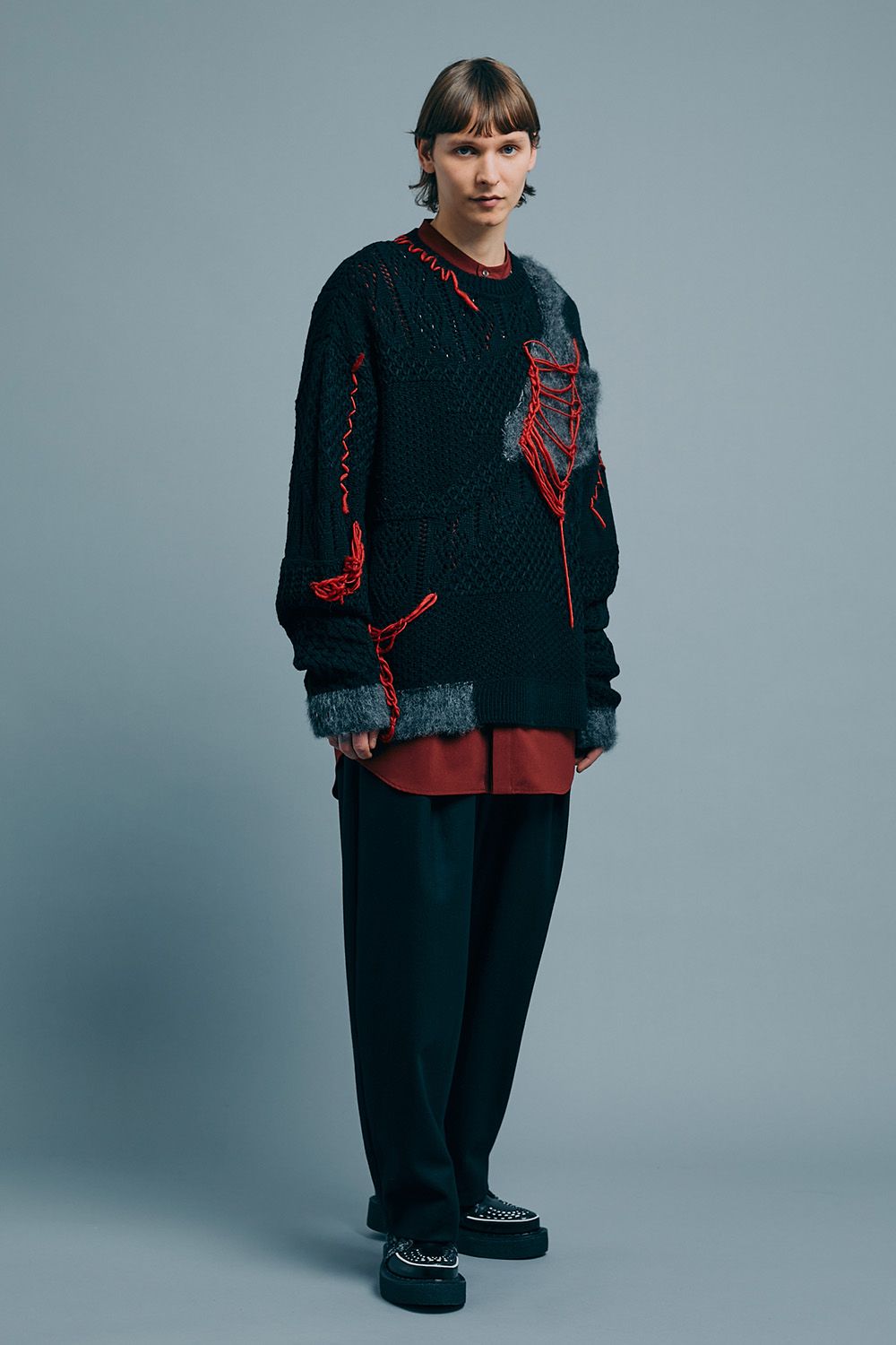 Mixed fur knit P/O / ミックス ファー ニット プルオーバー
