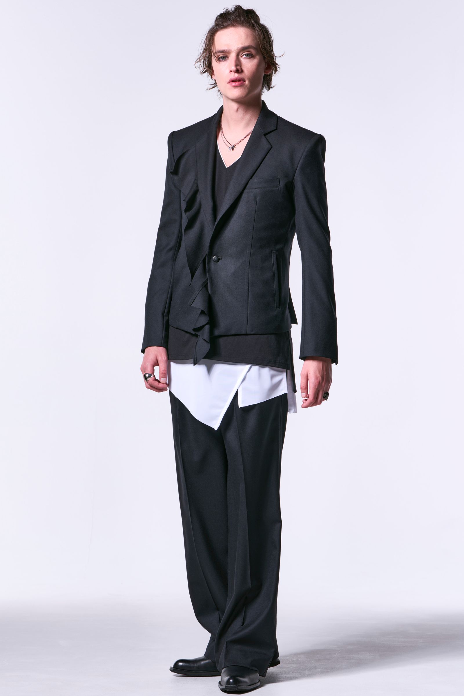 BEA-TENJIKU Slit Hem Layered T-Shirt / ベア天竺 スリットヘムレイヤードTシャツ