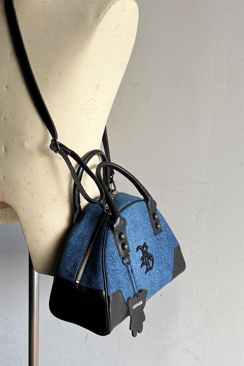 DENIM MINI BOSTON BAG / decadeコラボ デニム ミニボストンバッグ