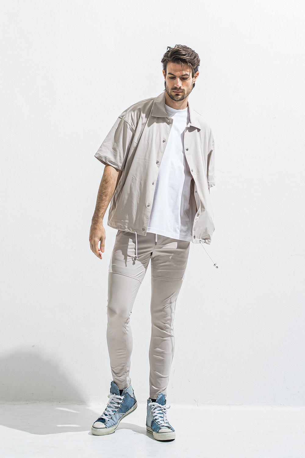 NYLON HALF COACH JACKET / ナイロン ハーフスリーブ コーチジャケット