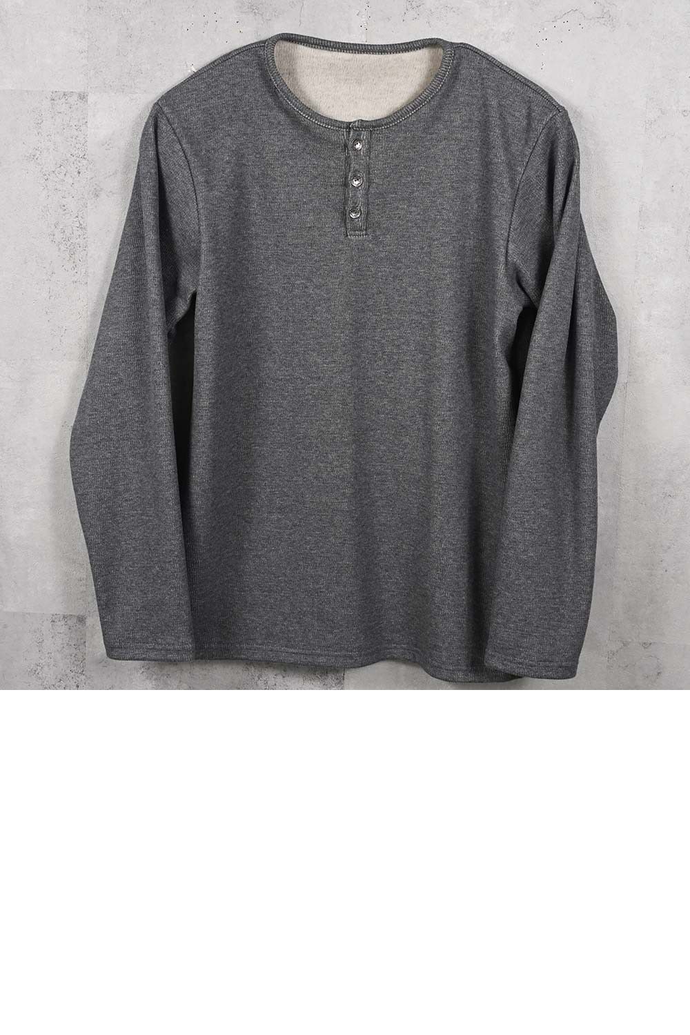 VELOURS FLEECE THERMAL HENRY / 裏起毛 ベロア フリース サーマル ヘンリーネック