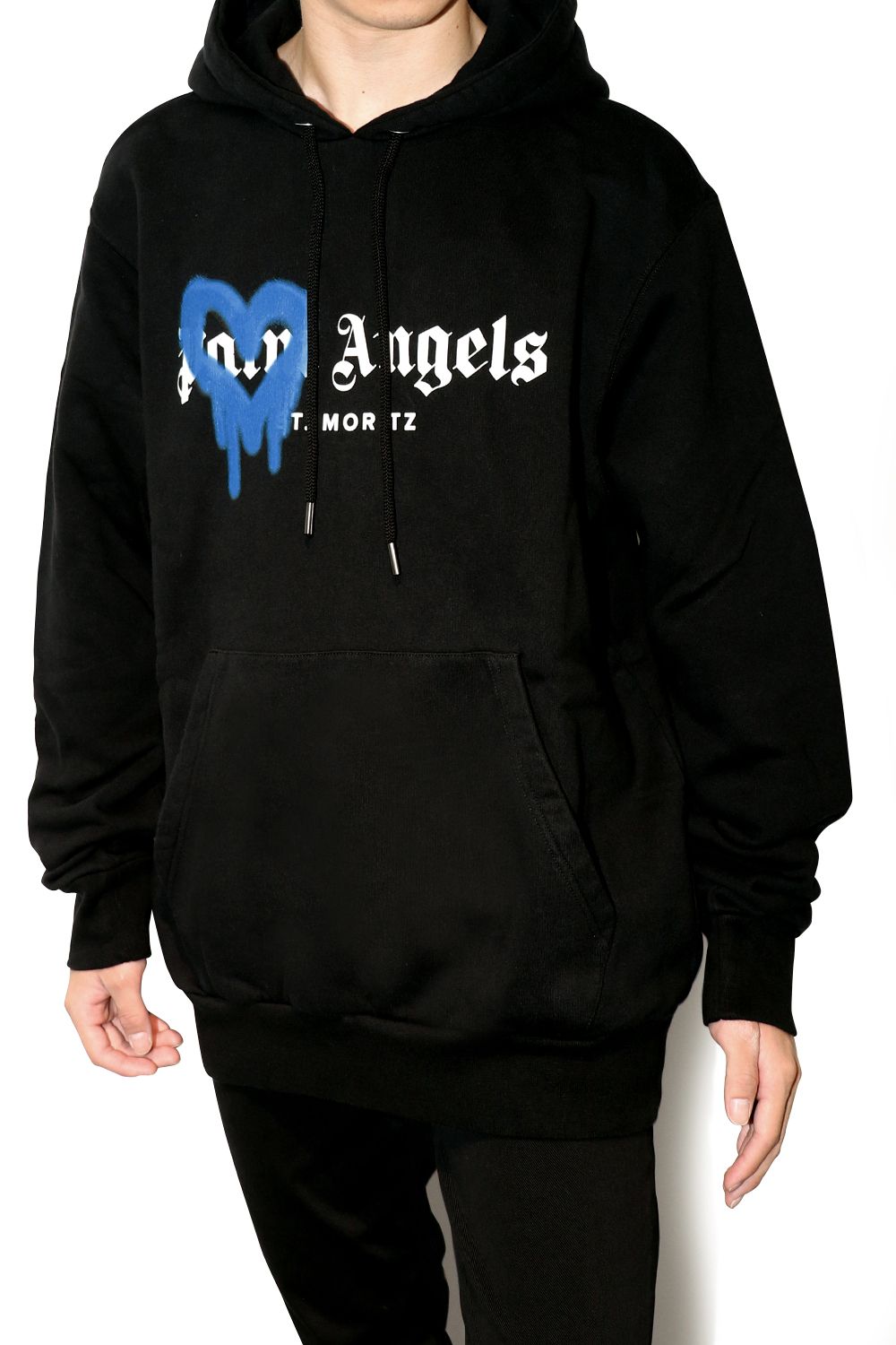 PALM ANGELS - ST MORITZ HEART SPRAYED Hoodie | laid-back