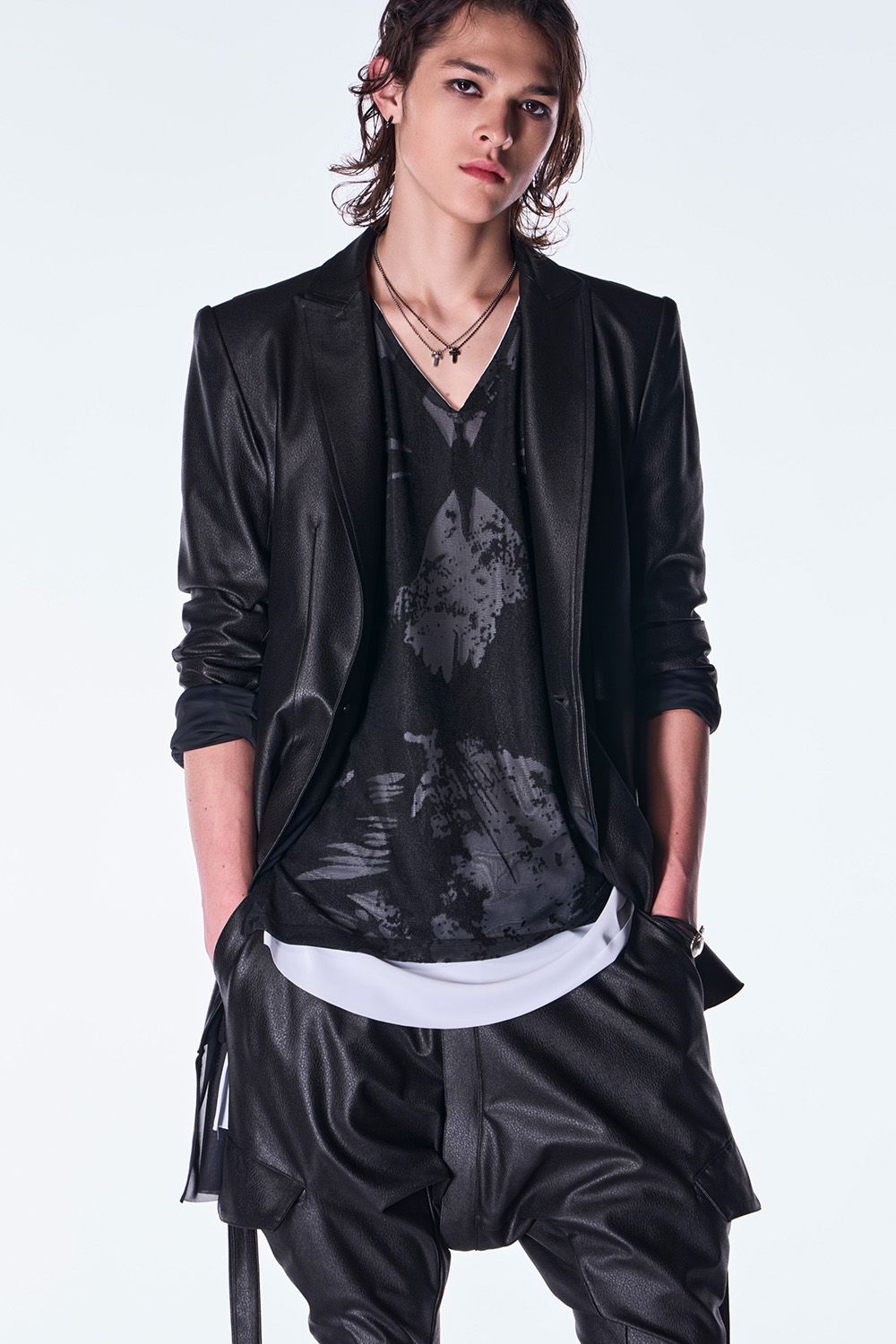 Opal Mesh Layered T-shirt / オパール メッシュ レーヤード Tシャツ