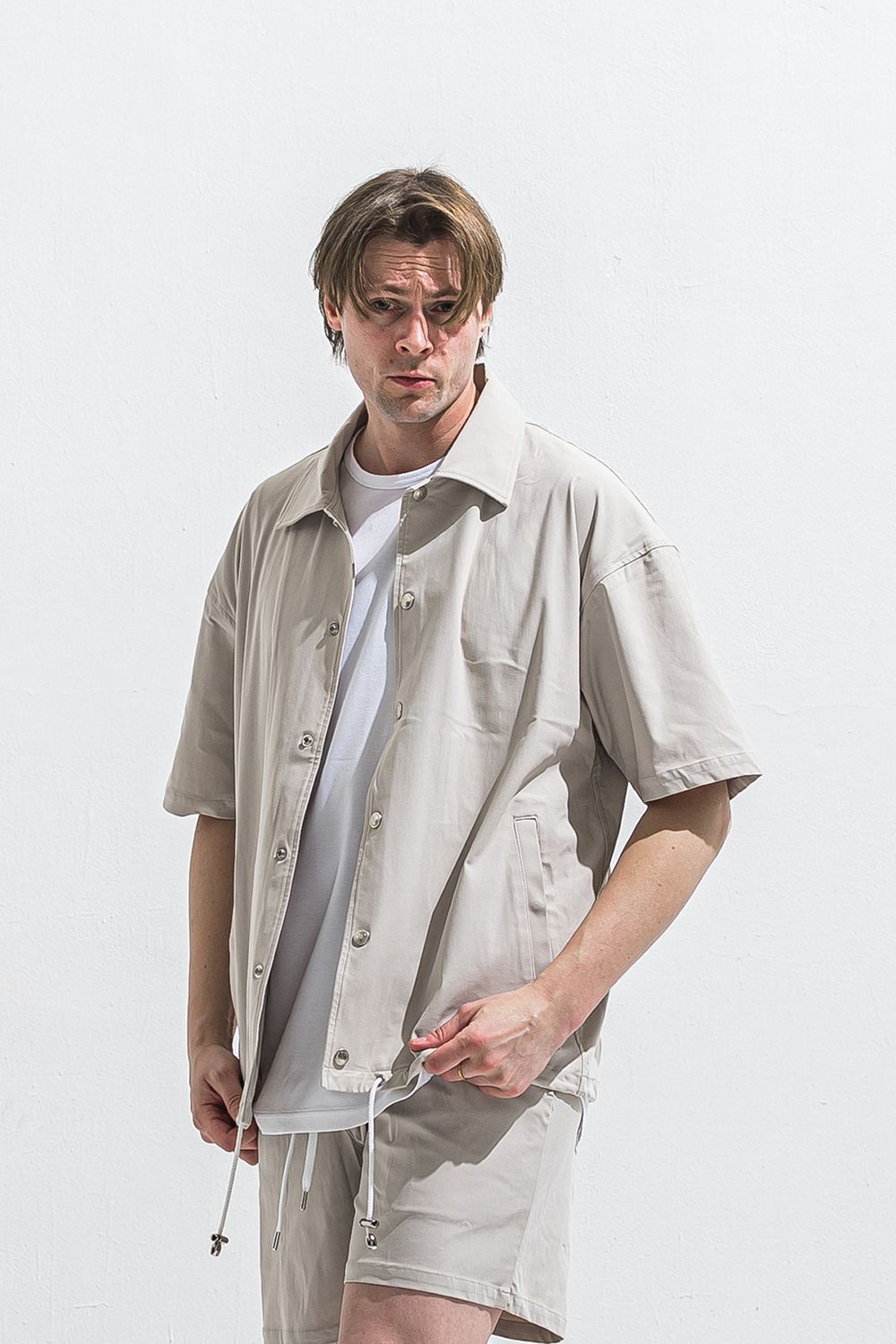 NYLON HALF COACH JACKET / ナイロン ハーフスリーブ コーチジャケット