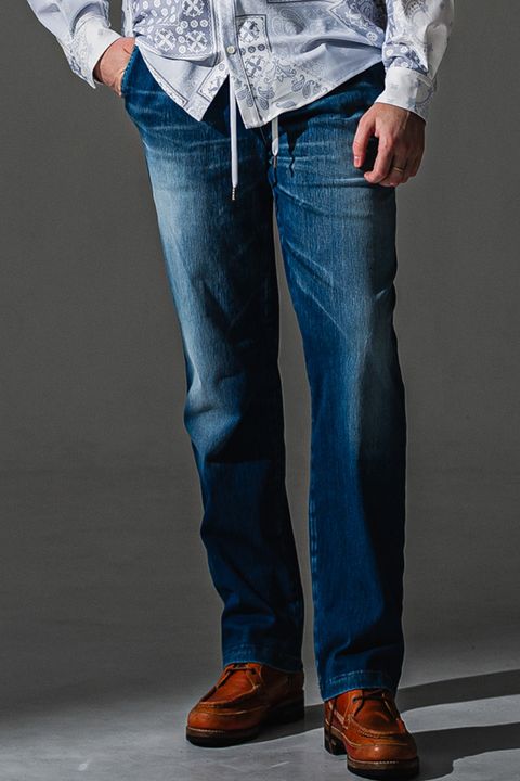 DENIM JERSEY WIDE PANTS / デニム ジャージ ワイドパンツ