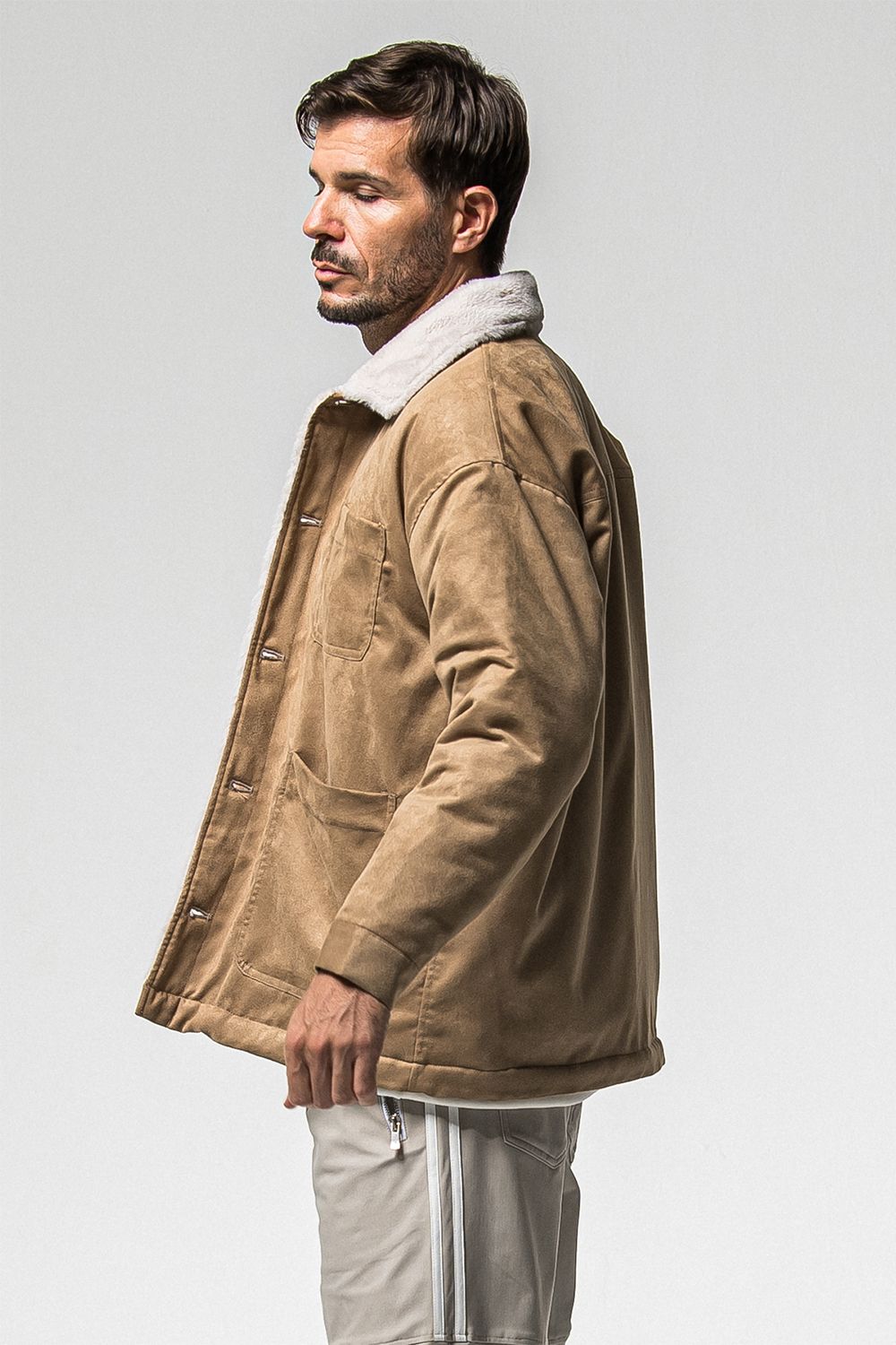 SUEDE FUR COVER ALL / スウェード ファー カバーオール