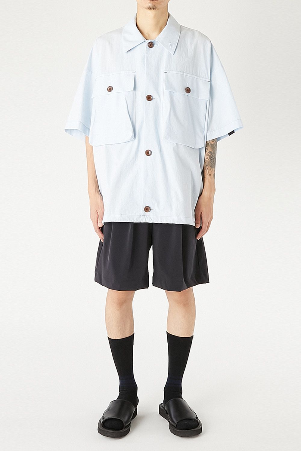 N.HOOLYWOOD COMPILE FLAP-POCKET HALF SLEEVE SHIRT / エヌハリウッド コンパイル フラップポケット ハーフスリーブ シャツ