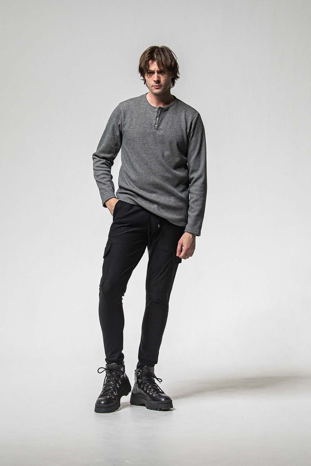 VELOURS FLEECE THERMAL HENRY / ベロア フリース サーマル ヘンリーネック
