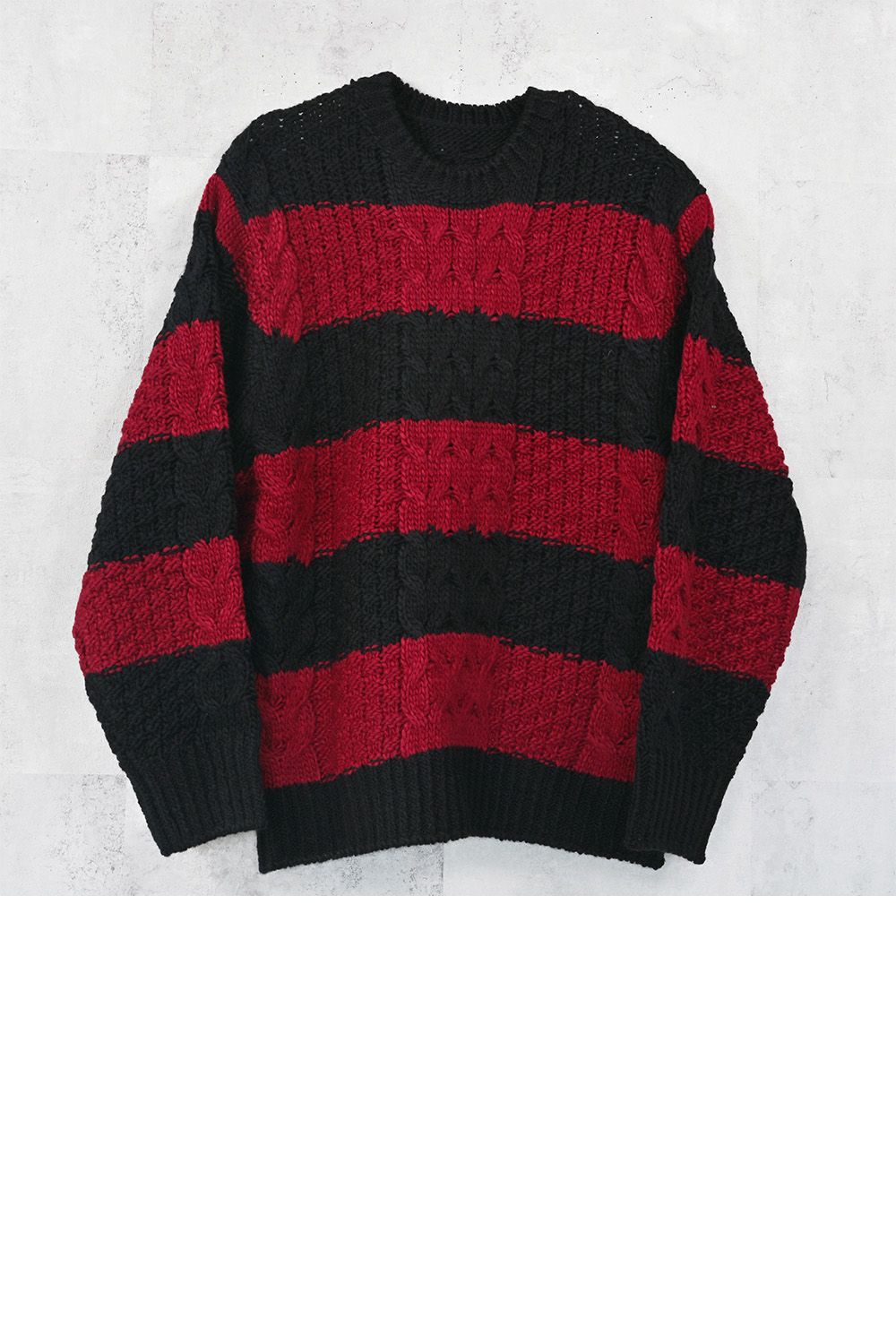 cable law sweater  / ケーブル ローゲージ セーター
