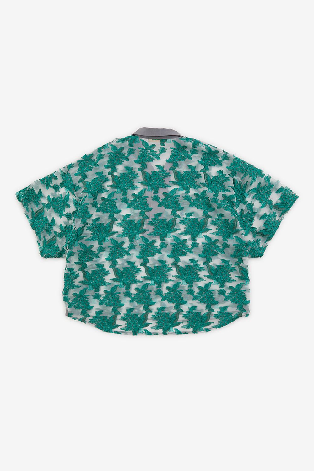 Mesh jaquard skipper shirt / メッシュ ジャガード スキッパー シャツ