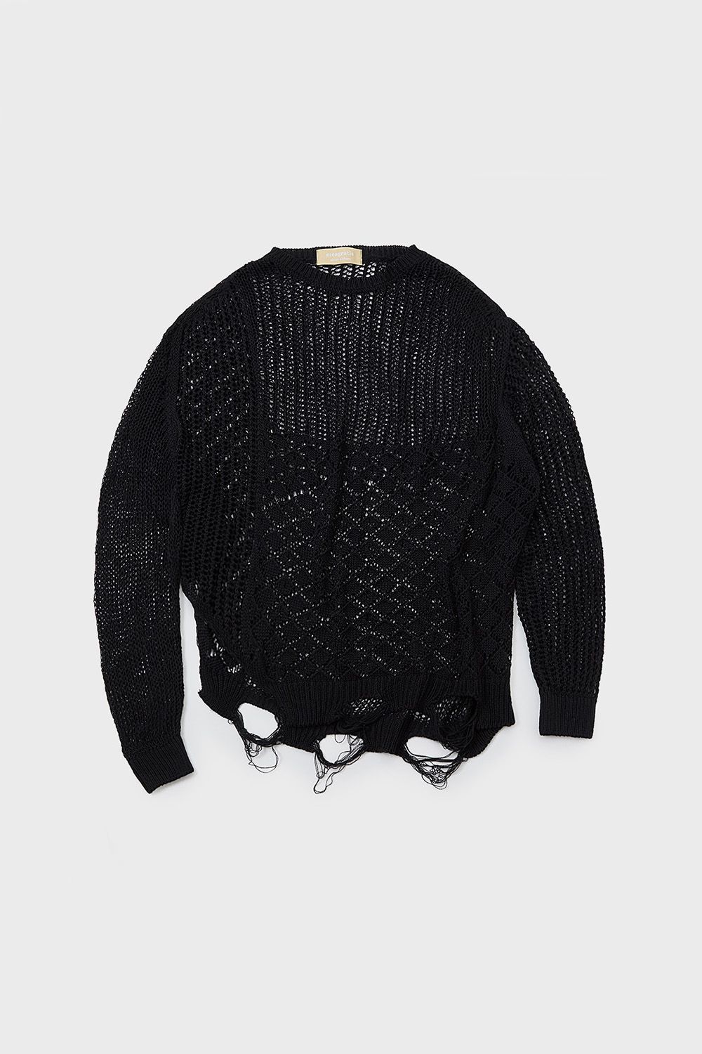 Sheer loose knit P/O / シアー ルーズ ニット プルオーバー
