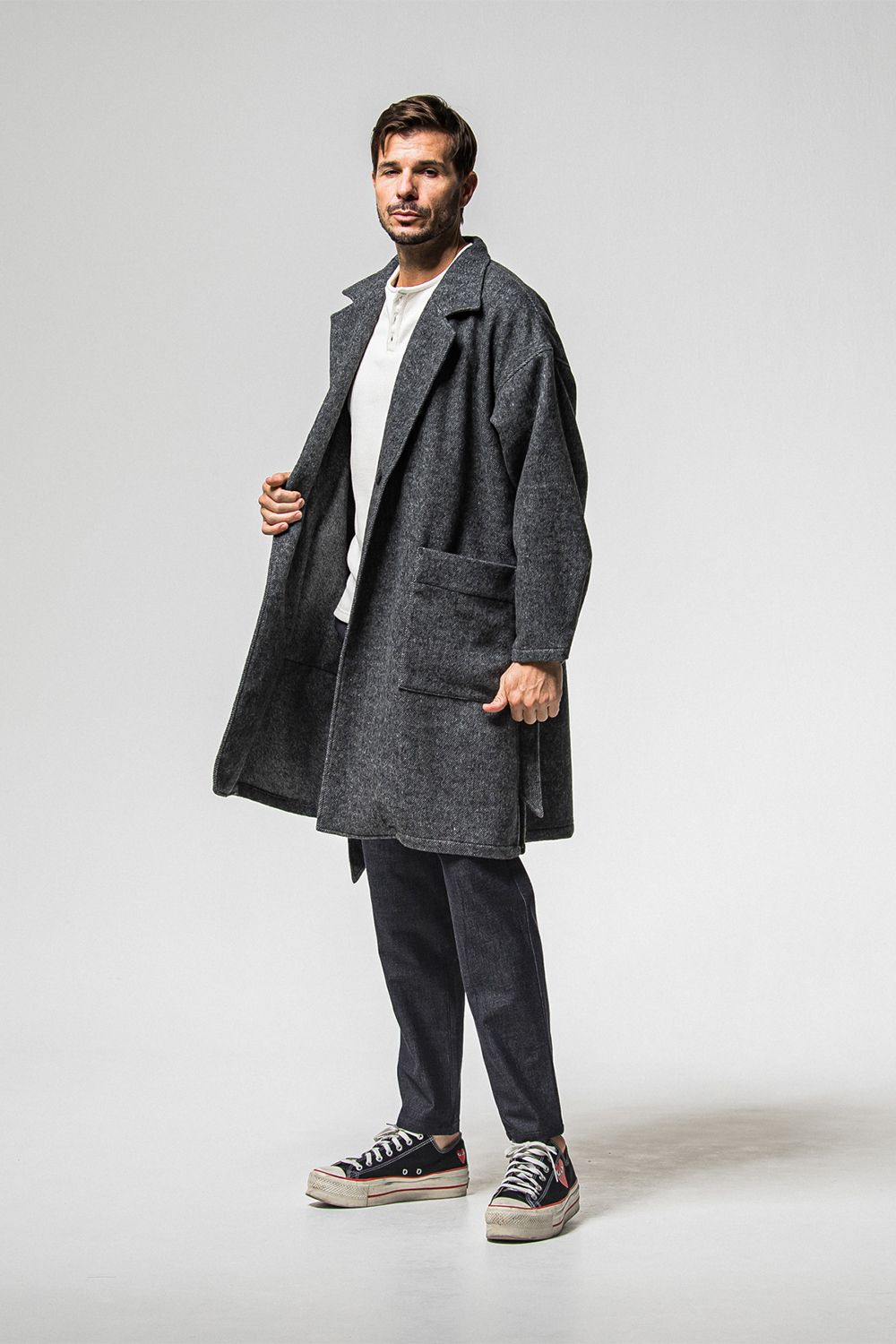 GOWN OVER COAT / オーバーサイズ ガウン コート