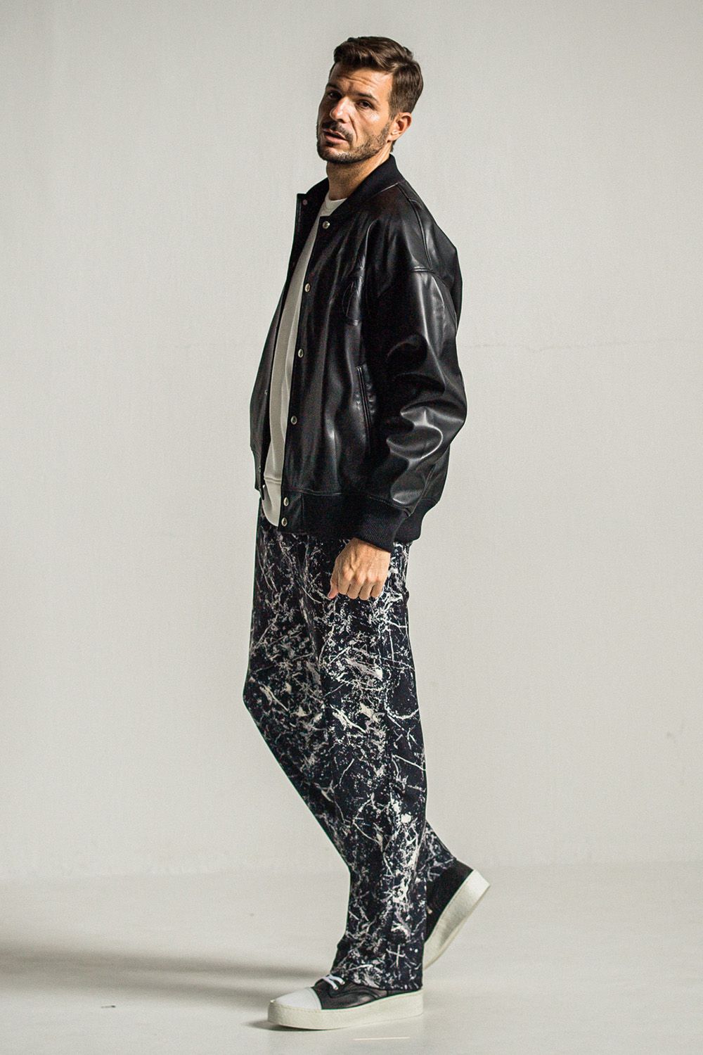 LEATHER VARSITY JACKET / レザー バーシティ ジャケット
