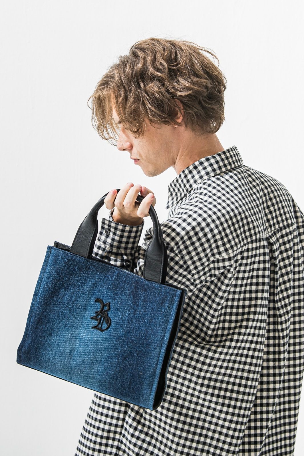DENIM MIDDLE TOTE BAG  / DECADEコラボ デニムミドルトートバッグ