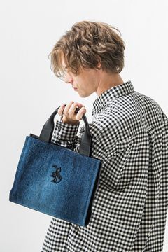 DENIM MIDDLE TOTE BAG  / DECADEコラボ デニムミドルトートバッグ