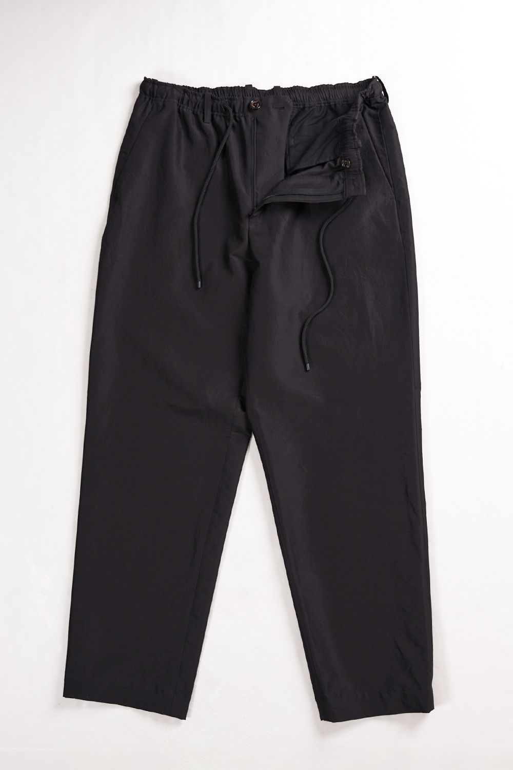 BRATAC SILK × ORGANIC WOOL TAFFETA REGULAR STRAIGHT TRACK PANTS / ブラタクシルク × オーガニックウールタフタ レギュラー ストレート トラックパンツ