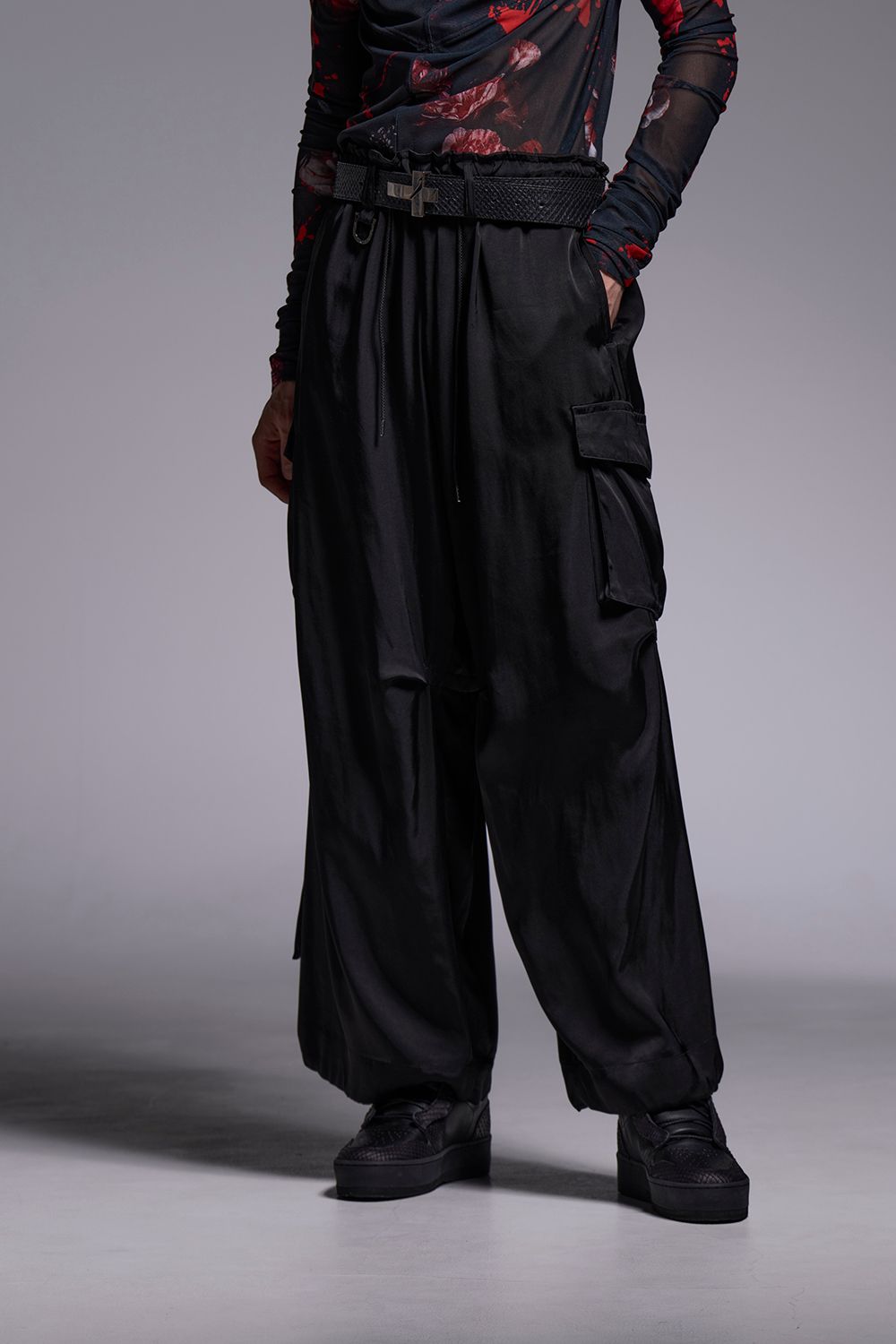 Satin Cargo Pants / サテン カーゴパンツ