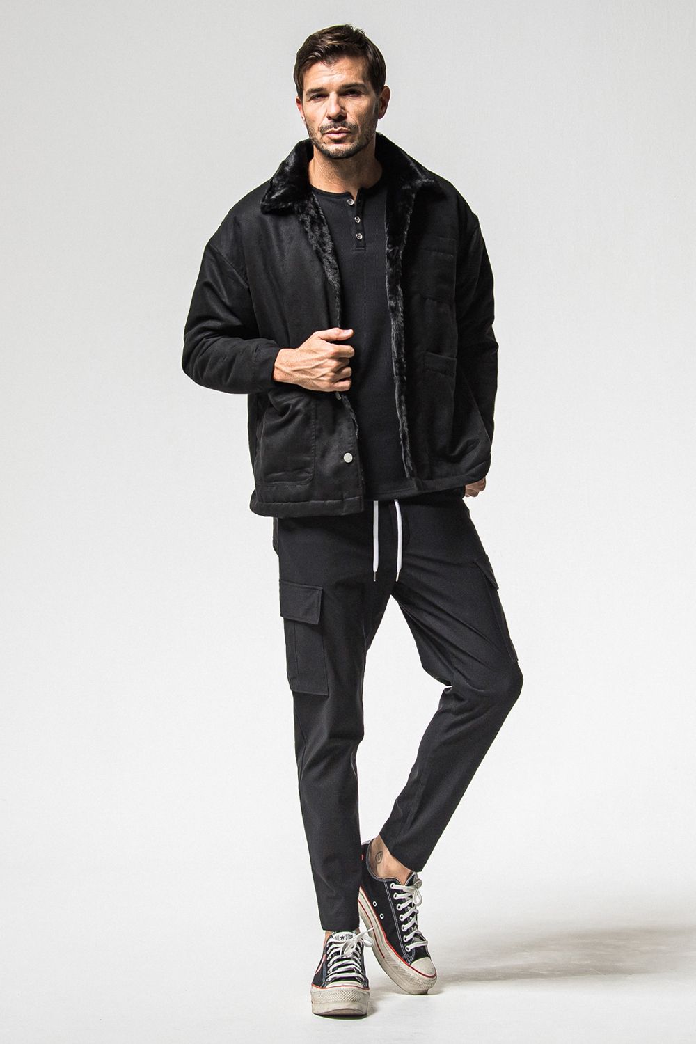 SUEDE FUR COVER ALL / スウェード ファー カバーオール