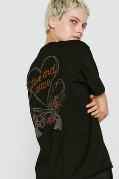 〈レディース〉HEART CROSSGUN T / ハート クロスガン Tシャツ