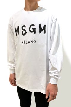 LONG SLEEVE T-SHIRT With BRUSHSTROKE LOGO