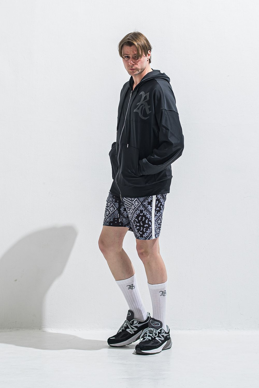 RUSH OVER ZIPUP HOODIE / オーバーサイズ ジップアップ ラッシュパーカー