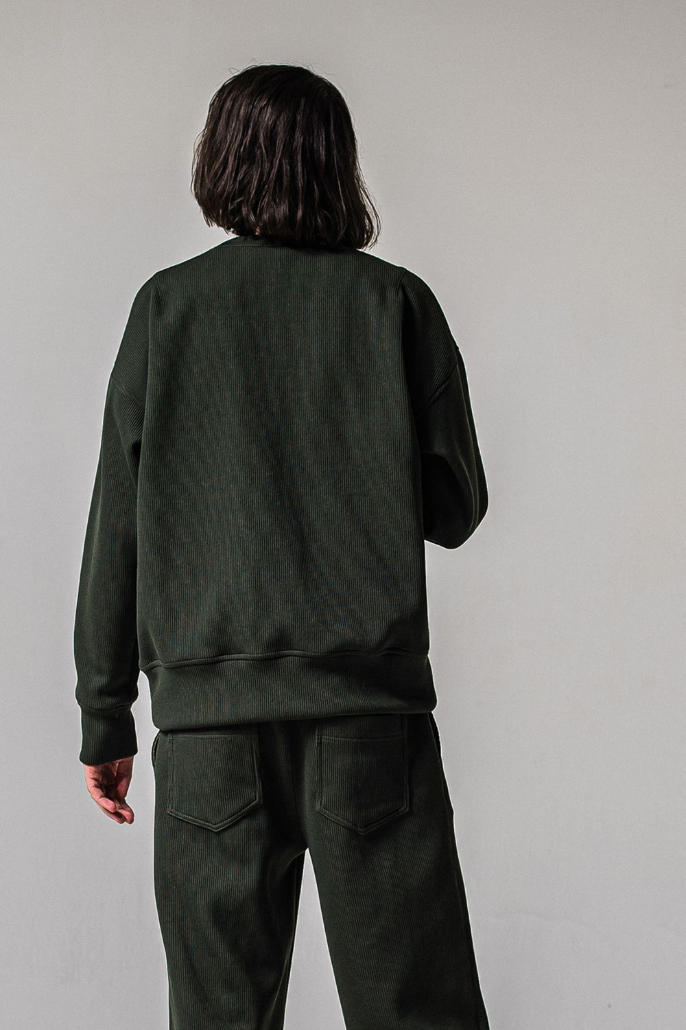 AZE MILITARY DROP TRAINER / 畔編み ミリタリー ドロップ トレーナー