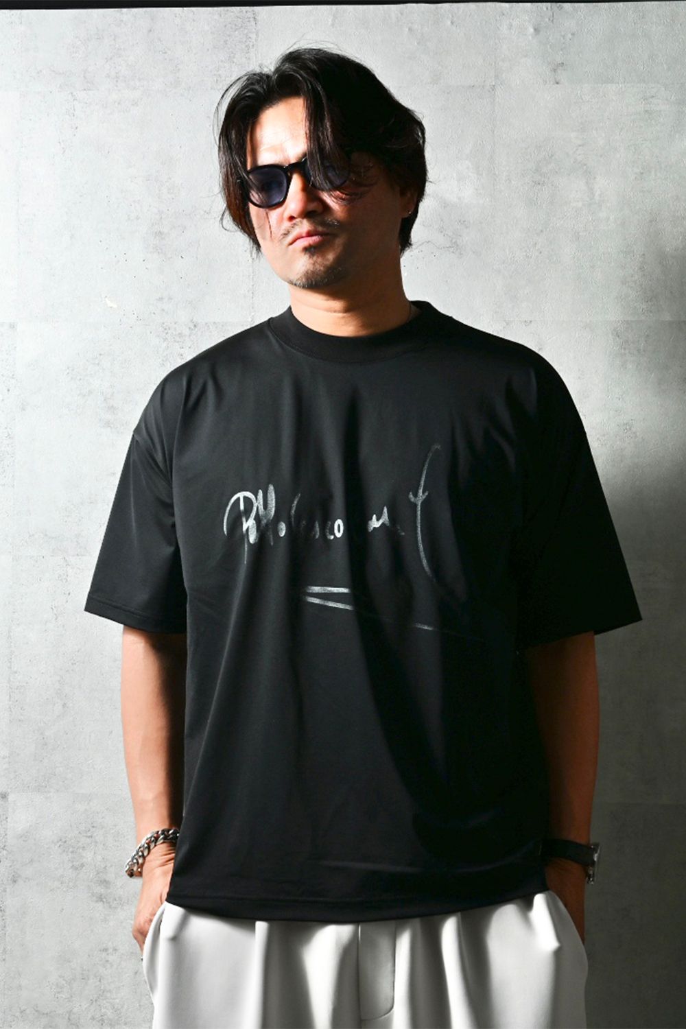 PB sign overnylon T / ナイロン オーバーサイズTシャツ