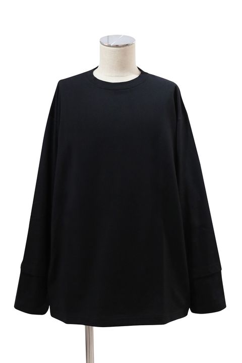 40/2 ORGANIC COTTON KNIT LAYERED TEE L/S / オーガニックコットン26G天竺 レイヤード Tシャツ