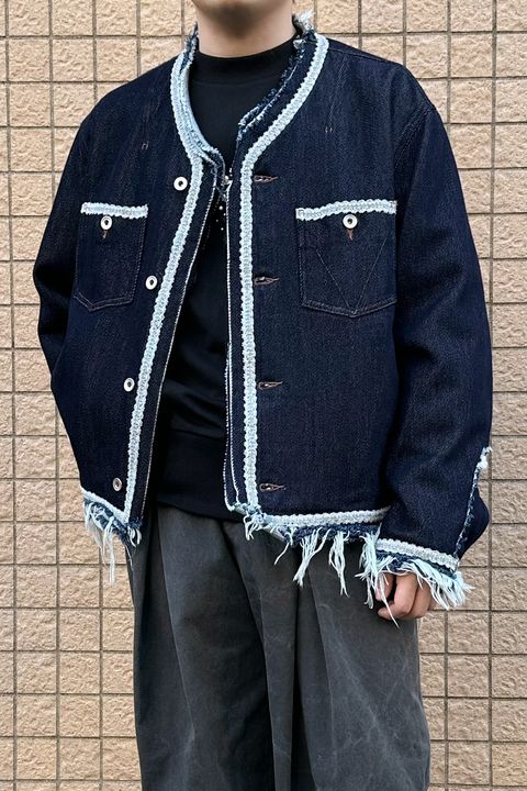 meagratia Lace tape denim BL Style①