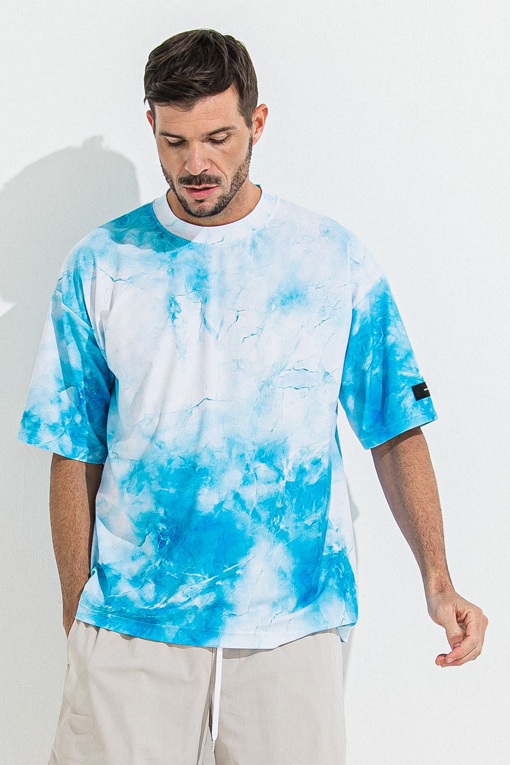 MARBLE RASH OVER T / マーブル オーバーサイズ ラッシュガード Tシャツ