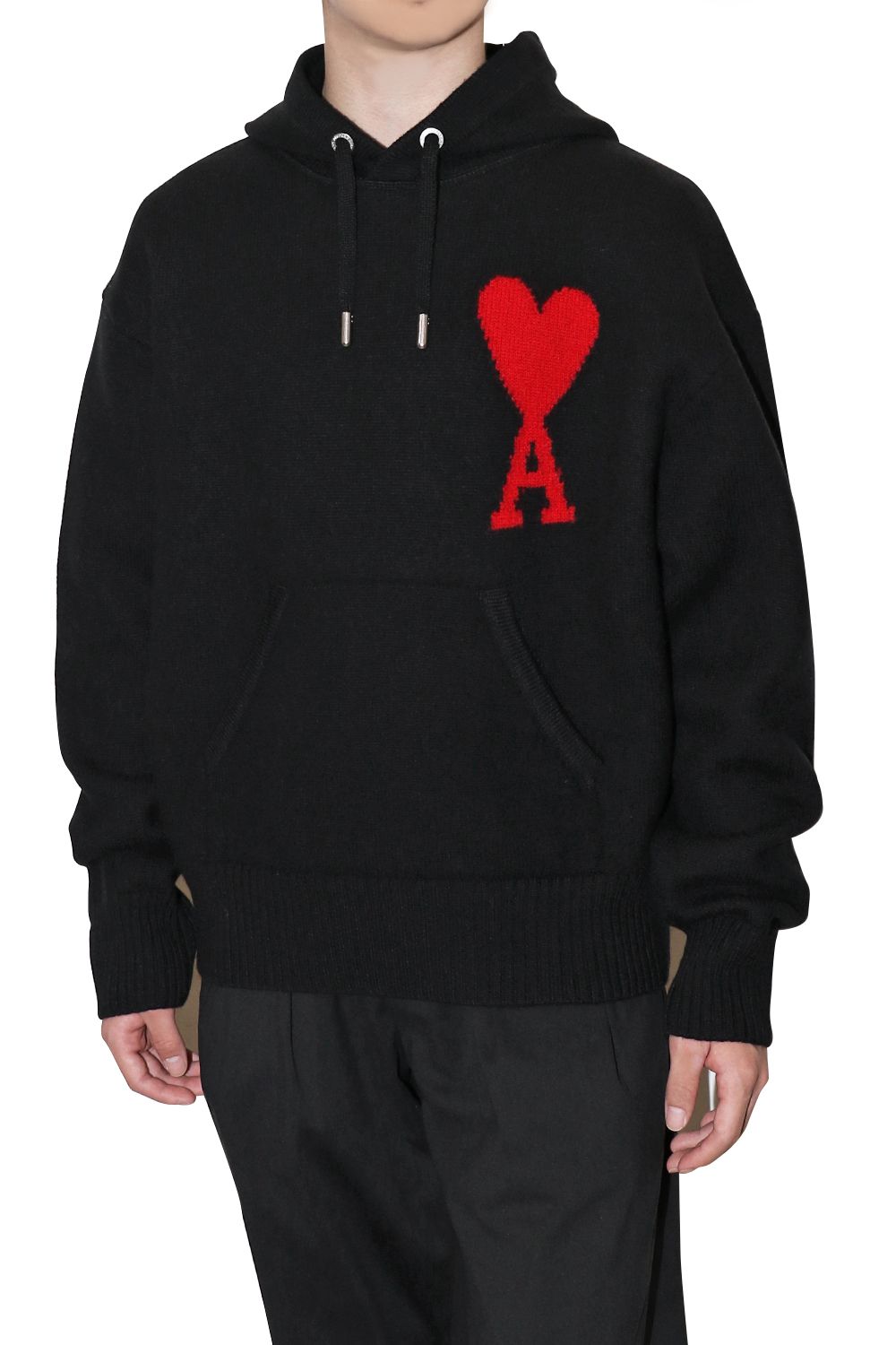 AMI Alexandre Mattiussi - AMI DE COEUR KNIT HOODIE / アミ ドゥ クール ニット パーカ |  laid-back