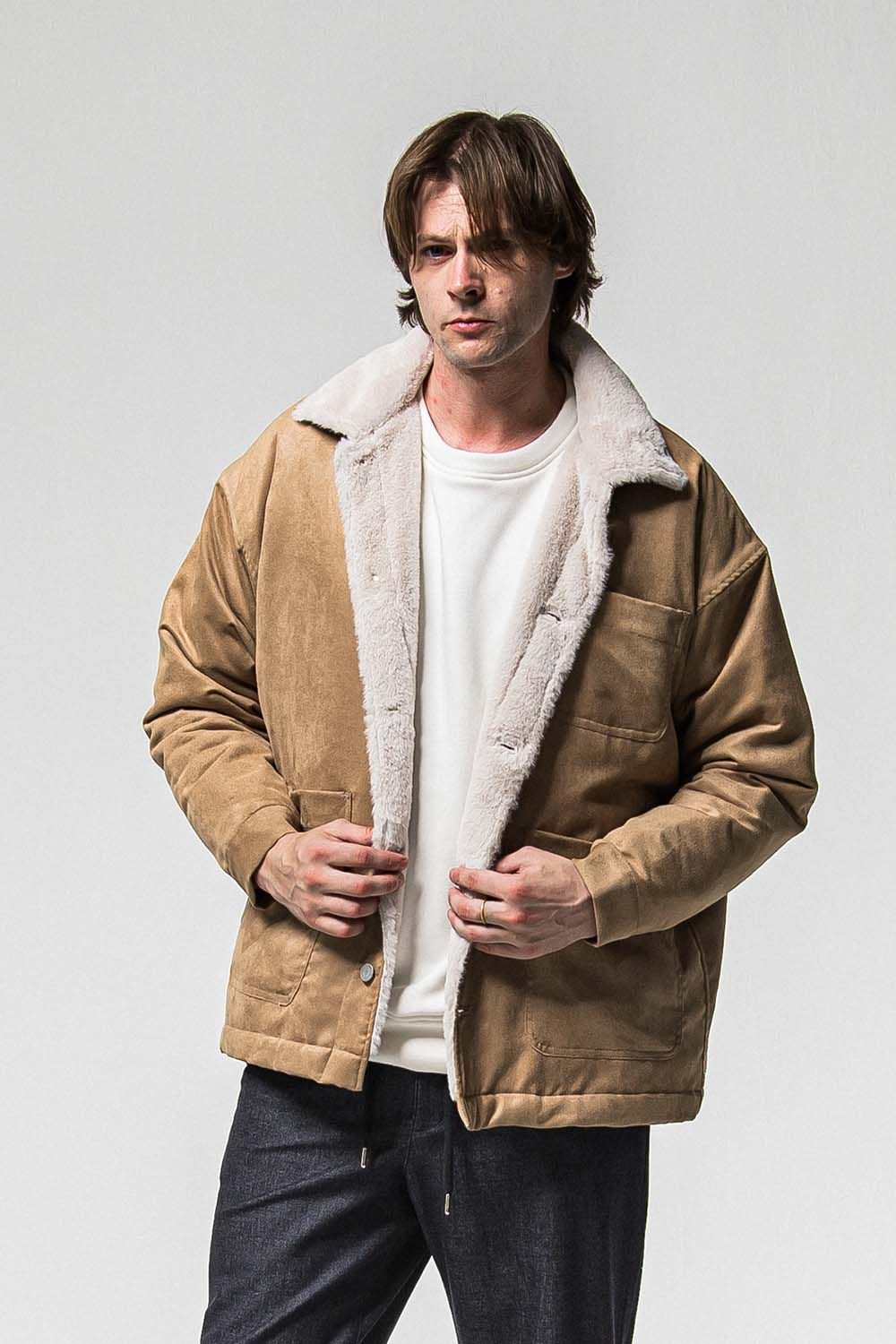 SUEDE FUR COVER ALL / スウェード ファー カバーオール